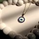 18K Gold Plated Iced Evil Eye Necklace